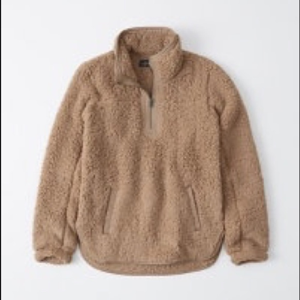 Abercrombie & Fitch Sherpa Fleece Half-zip